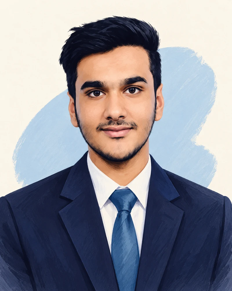 Illustrated portrait of Soham Patel